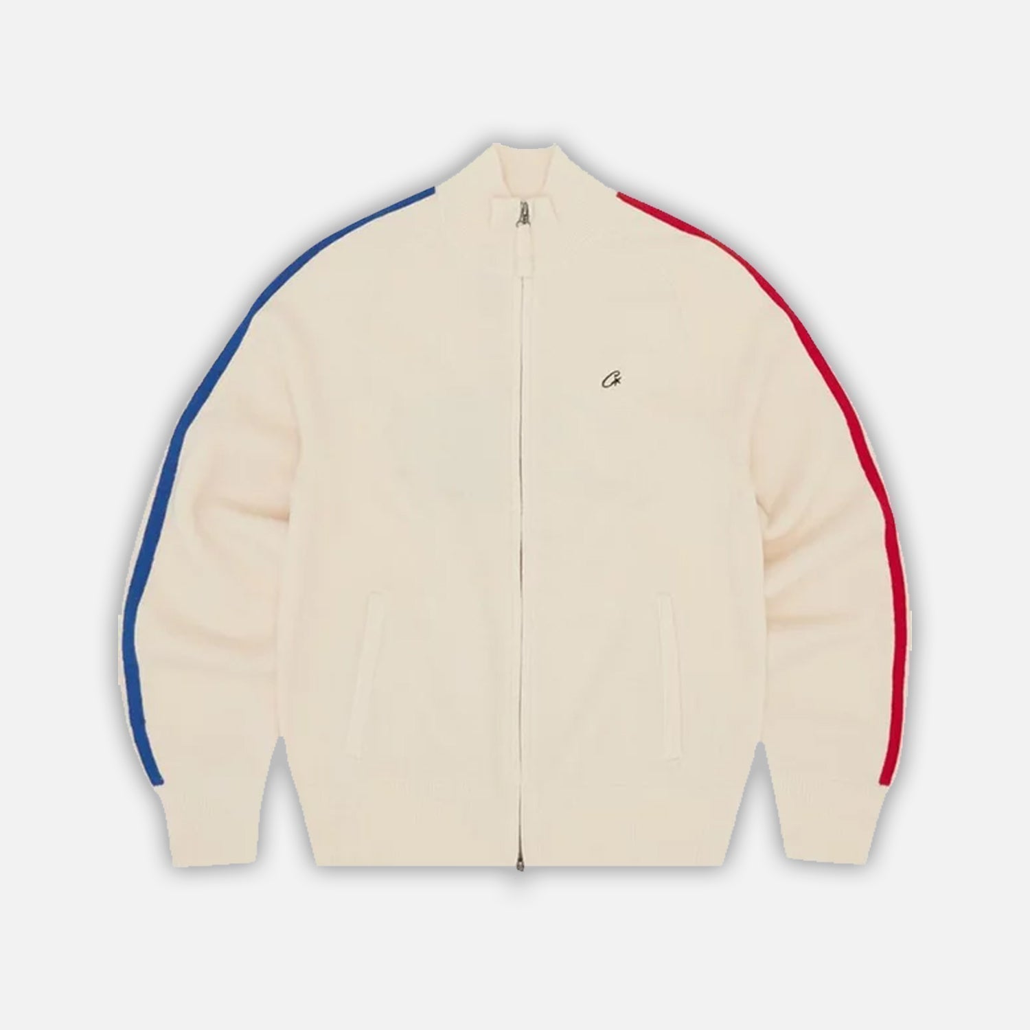 Corteiz RTW Knit Zip Up Fleece - Cream