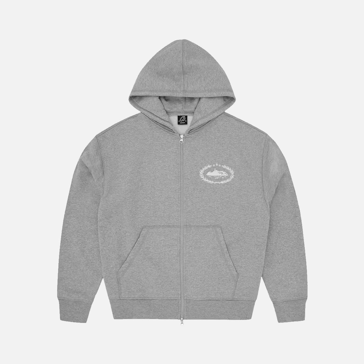 Corteiz RTW Superior Royale Zip Hoodie - Heather Grey