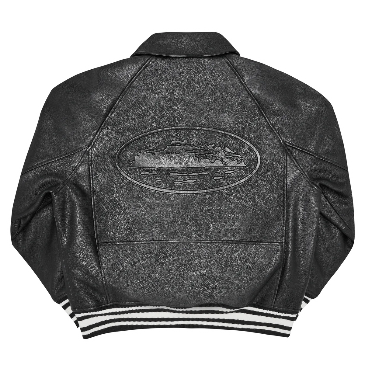 Corteiz RTW Skydive Jacket - Black Leather