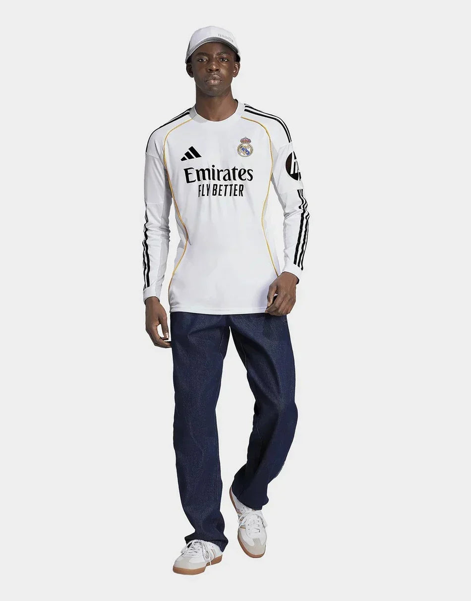 ADIDAS REAL MADRID 25/26 LONG SLEEVE HOME JERSEY