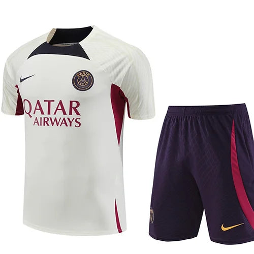 PSG White/Purple Shorts&Shirt