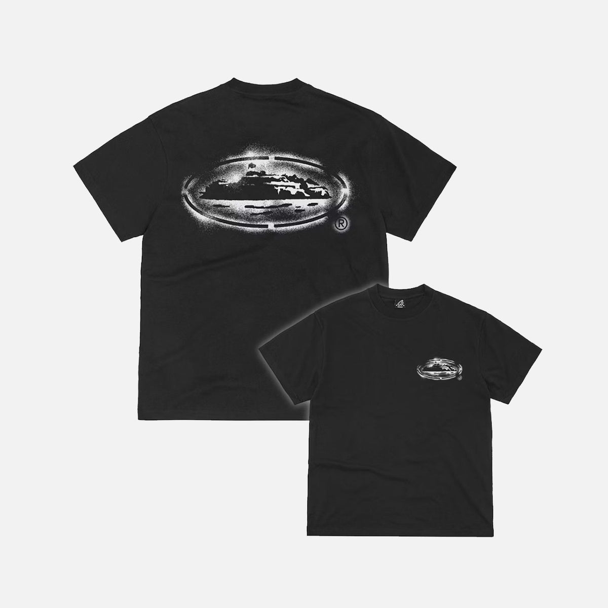 Corteiz RTW Stencil T-Shirt - Black / White