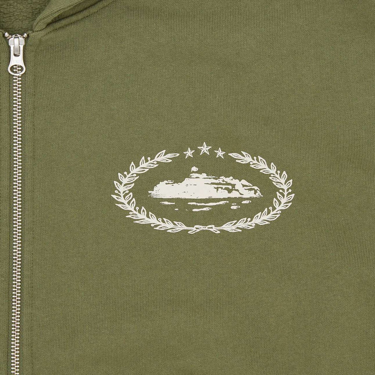 Corteiz RTW Superior Royale Zip Hoodie - Olive
