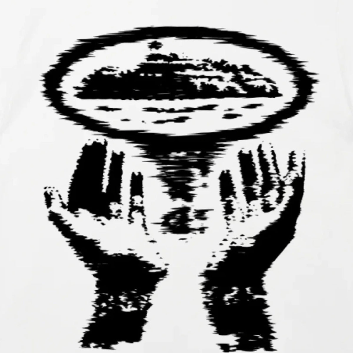 Corteiz RTW Vortex Hands T-Shirt - White / Black