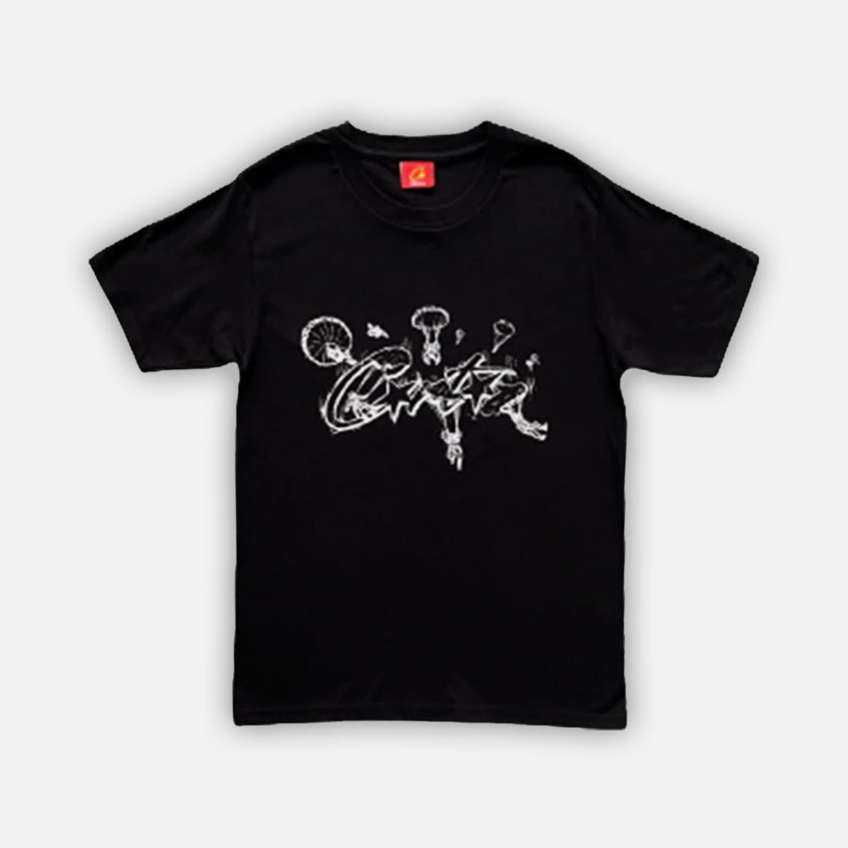 Corteiz RTW Allstarz Skydiver T-Shirt - Black / White