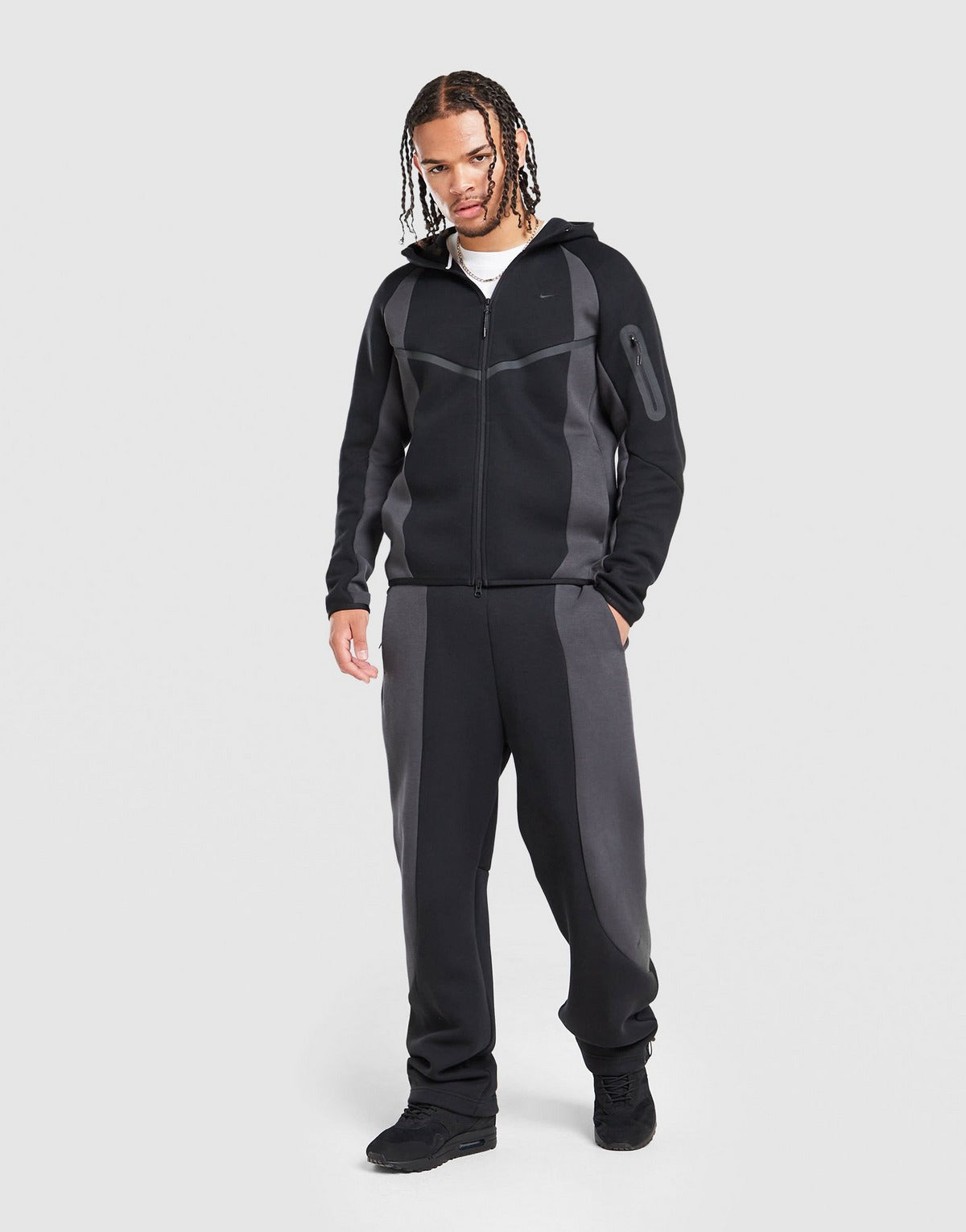 Black & Grey Tech Fleece