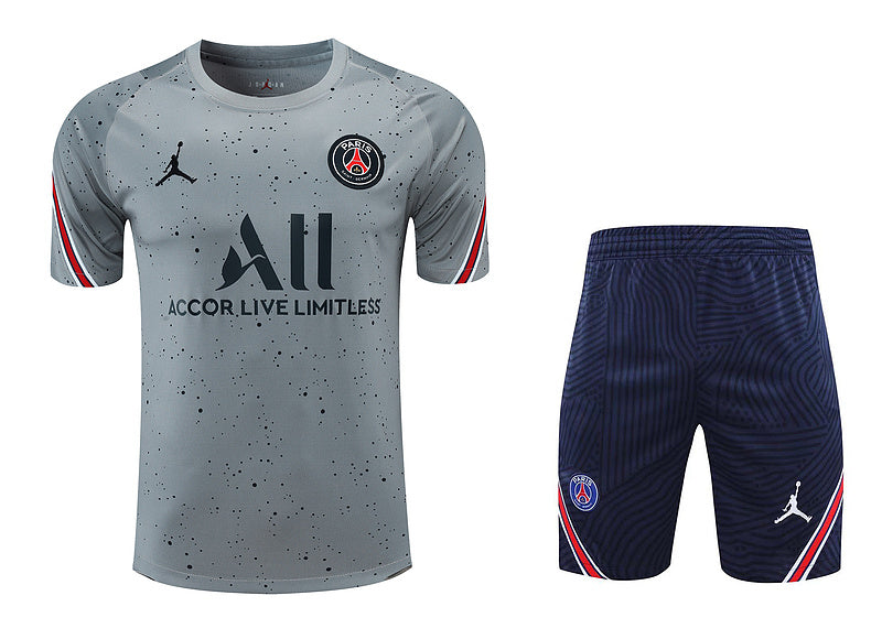 PSG Grey/Blue Shorts&Shirt