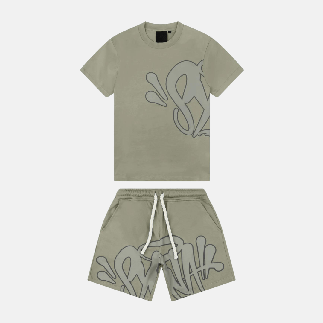 Syna T-shirt & Shorts Logo Set - Sage