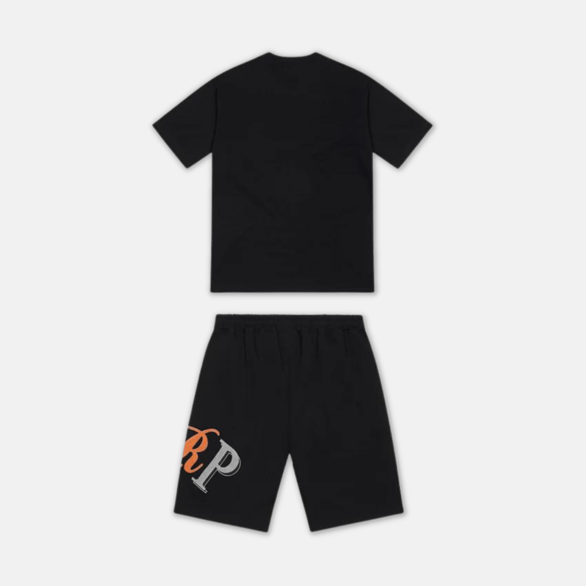 Trapstar Chenille TRP Short Set -  Black/Orange