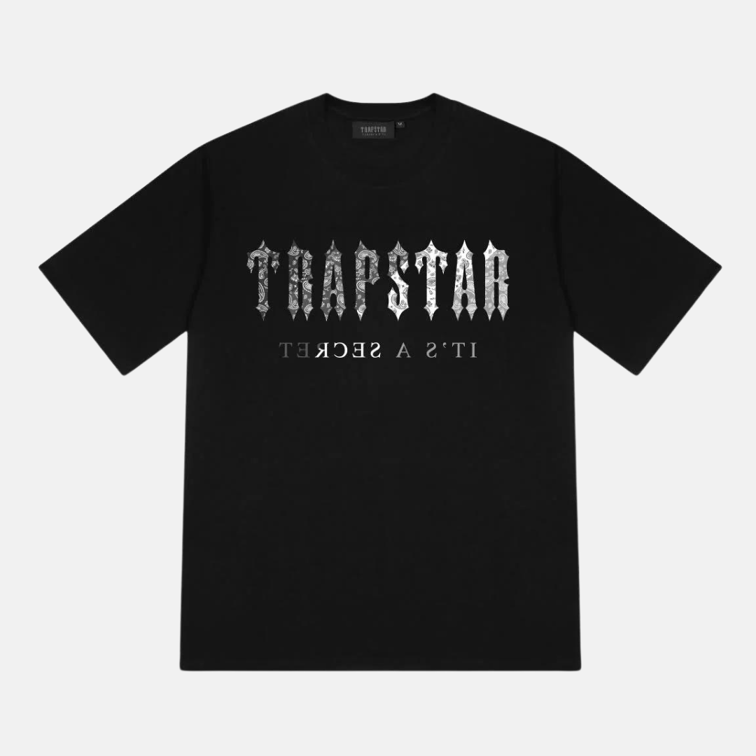 Trapstar Decoded Paisley Monochrome Edition T-Shirt - Black