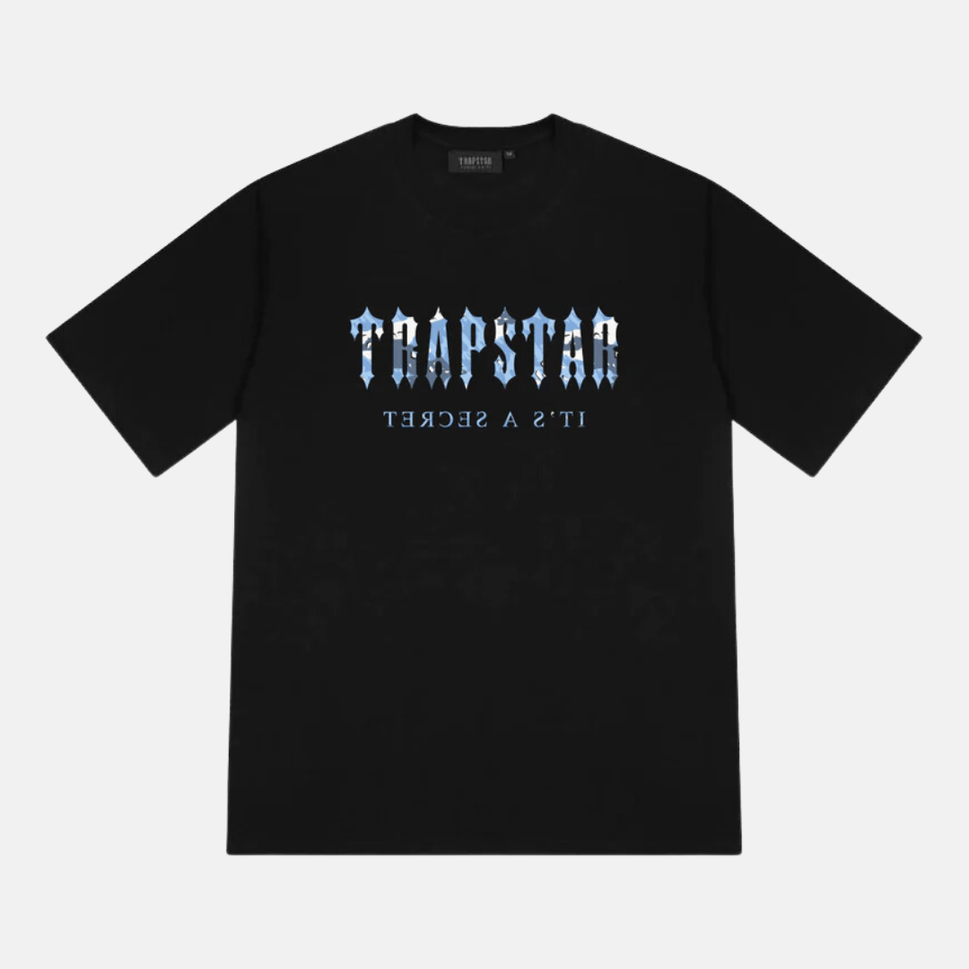 Trapstar Decoded T-Shirt - Black/Blue Camo