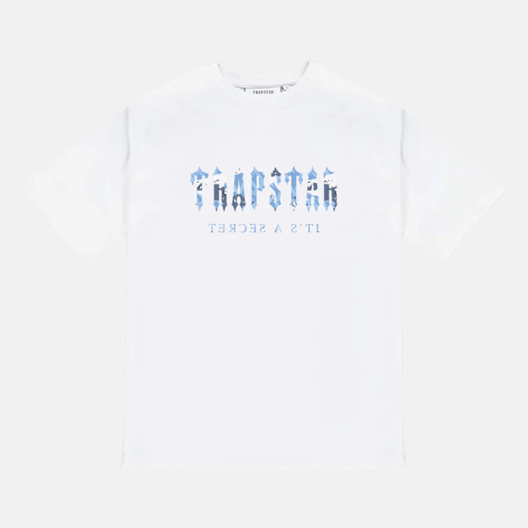 Trapstar Decoded T-Shirt - White/Blue Camo